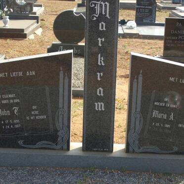 MARKRAM John T. 1895-1987 &amp; Maria A. 1905-1988
