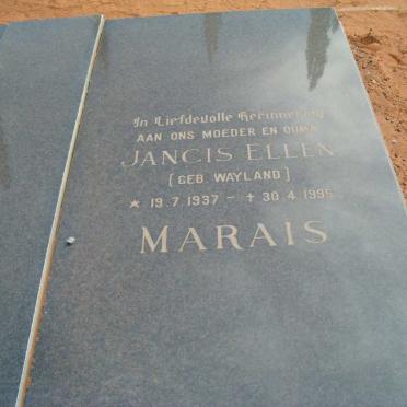 MARAIS Johan 1931-1983 &amp; Jancis Ellen WAYLAND 1937-1995 