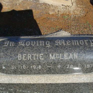 MCLEAN Bertie 1918-1975