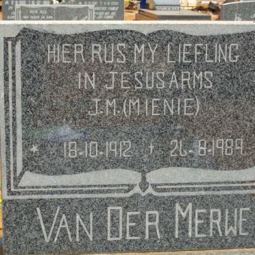 MERWE J.M., van der 1912-1989