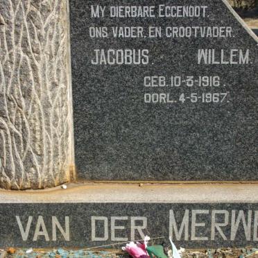 MERWE Jacobus Willem, van der 1916-1967