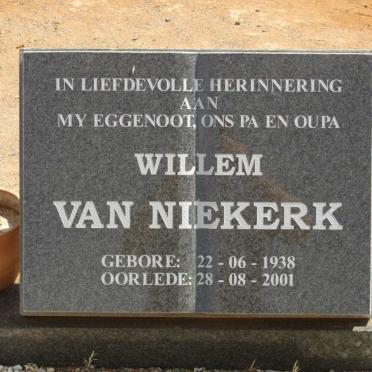 NIEKERK Willem, van 1938-2001