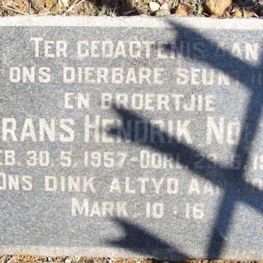 NOETH Frans Hendrik 1957-1957
