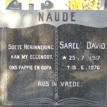 NAUDE Sarel David 1917-1976