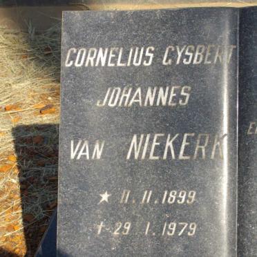 NIEKERK Cornelius Gysbert Johannes, van 1899-1979