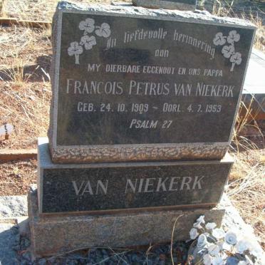 NIEKERK Francois Petrus, van 1909-1953