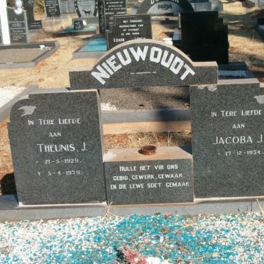 NIEUWOUDT Theunis J. 1929-1979 &amp; Jacoba J. 1934-