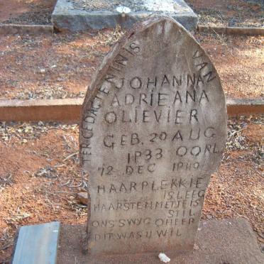 OLIEVIER Johanna Adrieana 1933-1940
