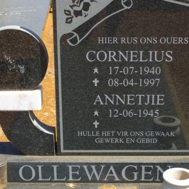 OLLEWAGEN Cornelius 1940-1997 &amp; Annetjie 1945-