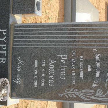 PYPER Petrus Andreas 1930-1984