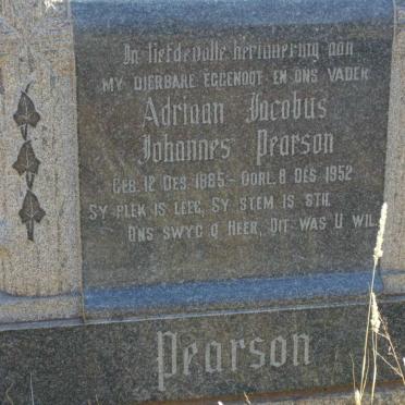 PEARSON Adriaan Jacobus Johannes 1885-1952