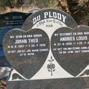 PLOOY Andries Louis, du 1930-1976 :: DU PLOOY John Theo 1967-1976