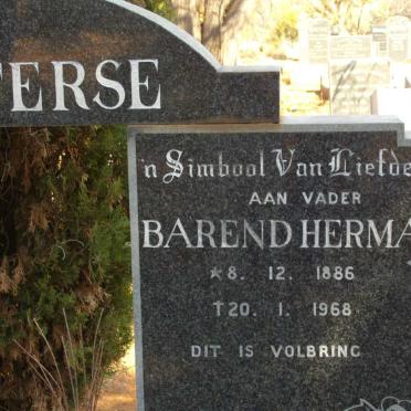 PIETERSE Barend Hermanus 1886-1968 &amp; Johanna Maria BLAAUW 1893-1961 