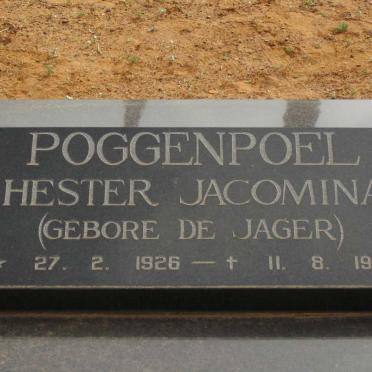 POGGENPOEL Hester Jacomina nee DE JAGER 1926-1984