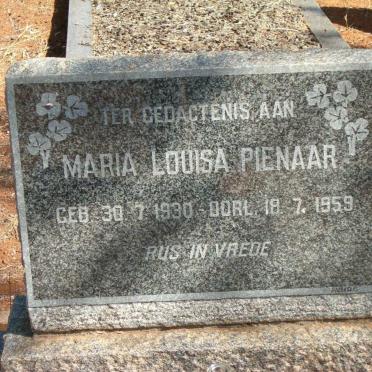 PIENAAR Maria Louisa 1930-1959