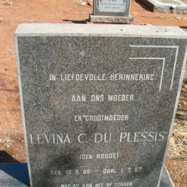 PLESSIS Levina C., du nee ROODE 1886-1967