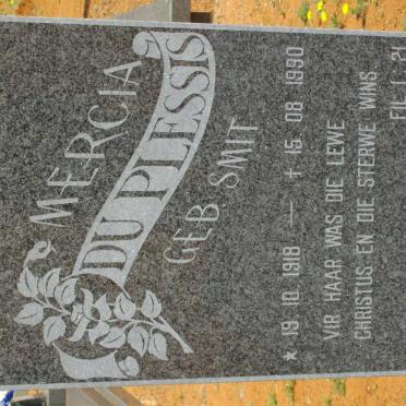 PLESSIS Mercia, du neé SMIT 1918-1990