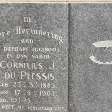 PLESSIS Cornelius J., du 1885-1964