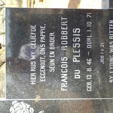 PLESSIS Francois Robbert, du 1946-1971