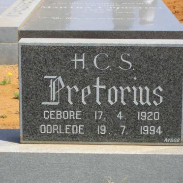 PRETORIUS H.C.S. 1920-1994
