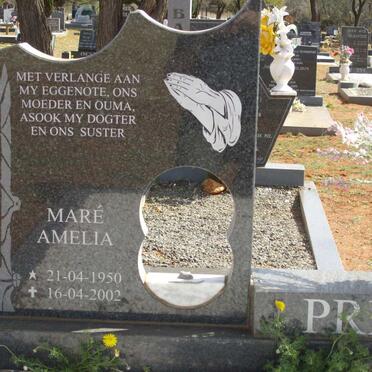PRETORIUS Maré Amelia 1950-2002