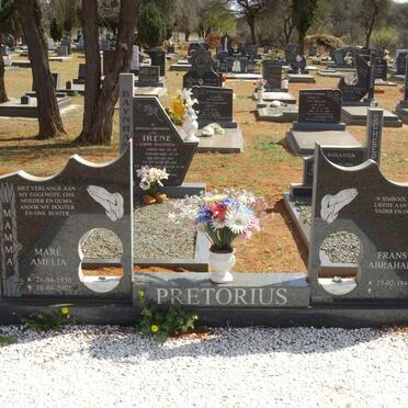 PRETORIUS Frans Abraham 1944- &amp; Maré Amelia 1950-2002