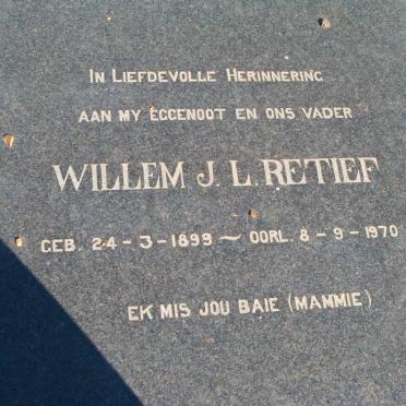 RETIEF Willem J.L. 1899-1970