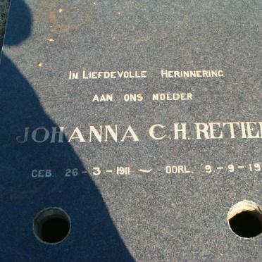 RETIEF Johanna C.H. 1911-1995