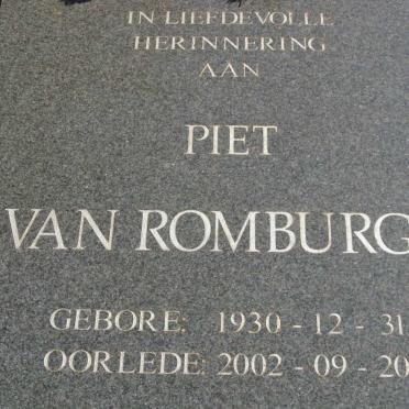 ROMBURCH Piet, van 1930-2002