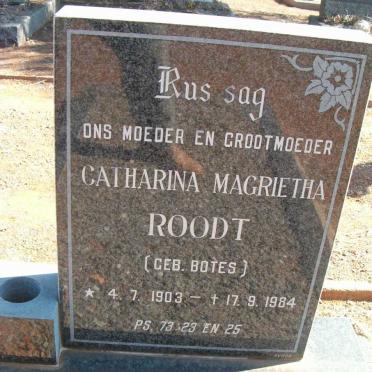 ROODT Catherina Magrietha nee BOTES 1903-1984