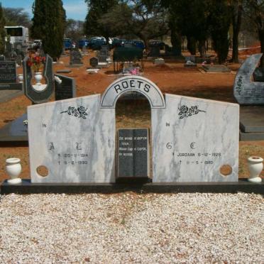 ROETS Andries Louis 1914-1990 &amp; Gesina Christina JORDAAN 1926-1990