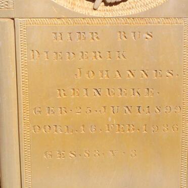 REINEEKE Diederik Johannes 1899-1936
