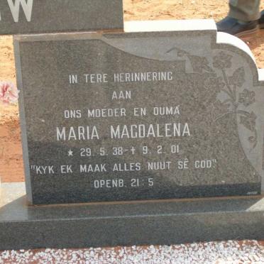 ROSSOUW Maria Magdalena 1938-2001