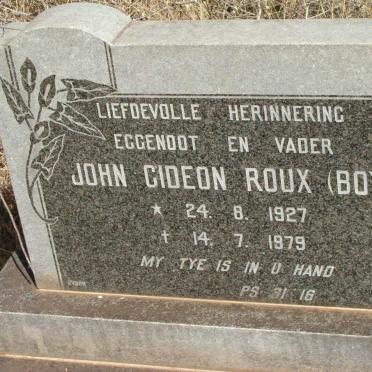 ROUX John Gideon 1927-1979