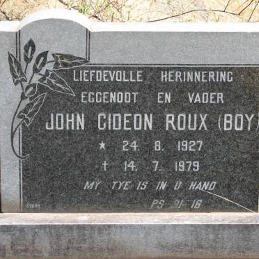 ROUX John Gideon 1927-1979