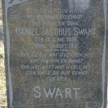 SWART Daniel Jacobus 1888-1951