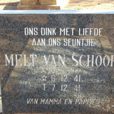 SCHOOR Melt, van 1941-1941