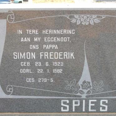 SPIES Simon Frederik 1923-1982