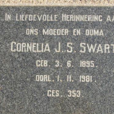 SWART Cornelia J.S. 1895-1981