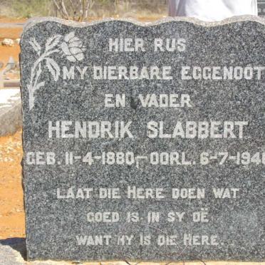 SLABBERT Hendrik 1880-1946