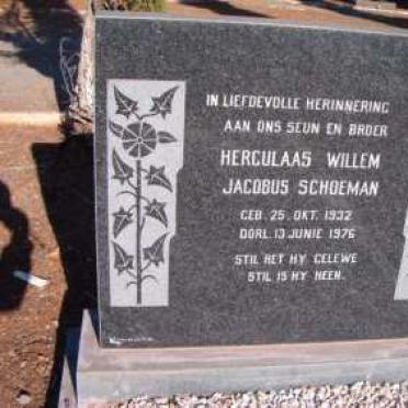 SCHOEMAN Herculaas Willem Jacobus 1932-1976