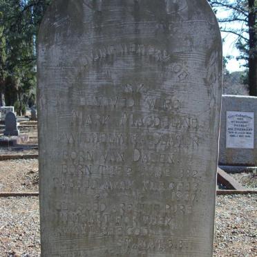 SLATER Mary Magdeline Wilhelmina 1882-1937