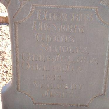 SCHOLTZ Hendrik Gidion 1850-1938