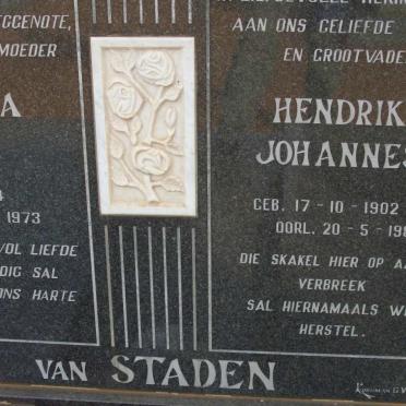 STADEN Hendrik Johannes, van 1902-1980 &amp; Catharina Johanna 1904-1973 