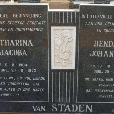 STADEN Hendrik Johannes, van 1902-1980 &amp; Catharina Jacoba 1904-1973