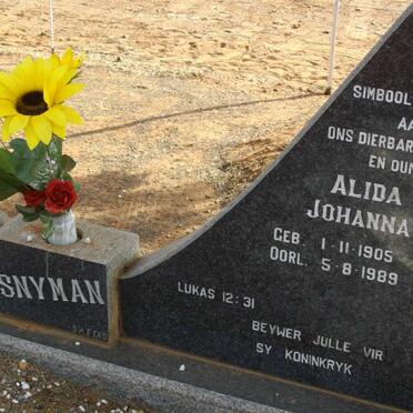 SNYMAN Alida Johanna 1905-1989