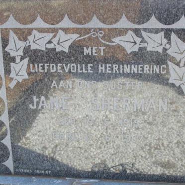 SHERMAN David 1912-1961 &amp; Jane 1915-1967