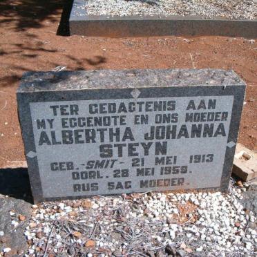 STEYN Albertha Johanna nee SMIT 1913-1959