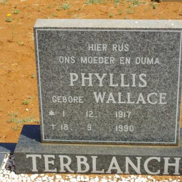 TERBLANCHE Phyllis nee WALLACE 1917-1990