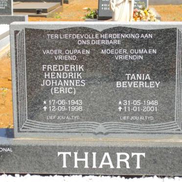 THIART Frederik Hendrik Johannes 1943-1998 &amp; Tania Beverley 1948-2001